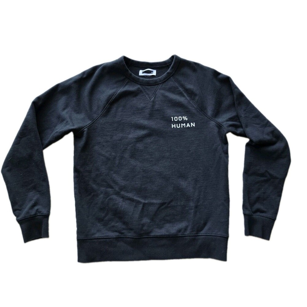 Everlane 100% Human Heavyweight Sweatshirt Black Crew Neck, Size Small